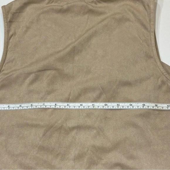 Bobeau Size Large Tan Fringed Vest Size Large - Picture 8 of 9